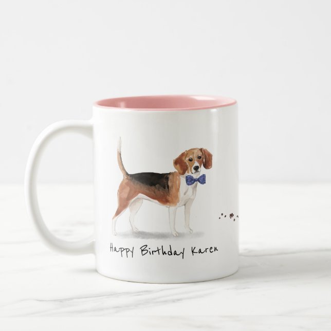 Beagle Personlig mugg (Vänster)
