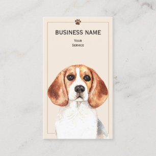 Beagle Pet Groomer/Vet/Sitters Visitkort