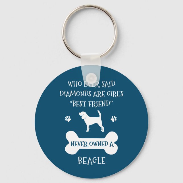 Beagle Pet Hund Best Friend Keychain Nyckelring (Framsida)