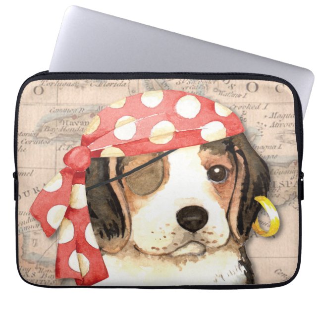 Beagle Pirat Laptop Fodral (Framsidan)