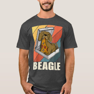 Beagle Pizza Walk Hundägare Älskare Puppy96 T Shirt
