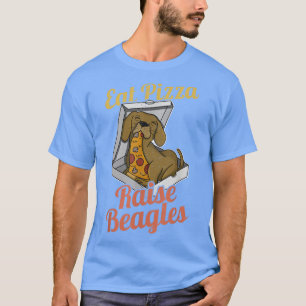 Beagle Pizza Walk Hundägare Älskare Puppy 91 T Shirt