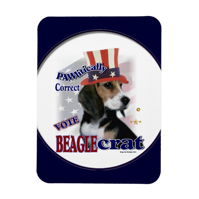 Beagle Politiskt humor Magnet (Vertikal)