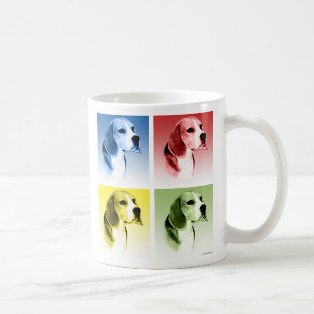 Beagle Pop Art Kaffemugg (Höger)