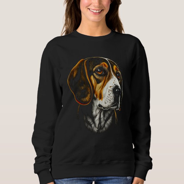 Beagle Portrait For Dog Owners T Shirt (Framsida)