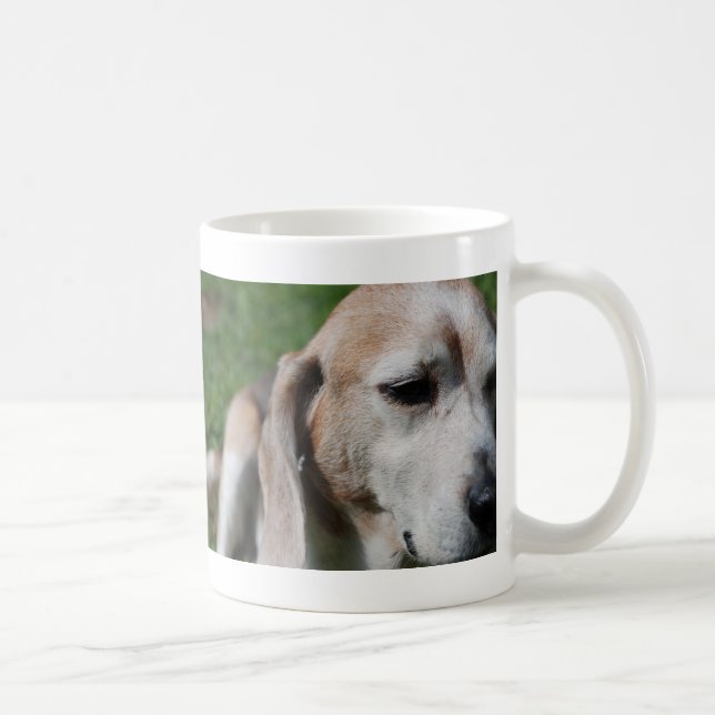 beagle porträtt kaffemugg (Höger)