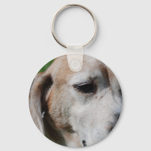 beagle porträtt nyckelring