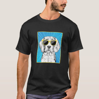 Beagle Porträtt pop Art Hund med solglasögon T Shirt