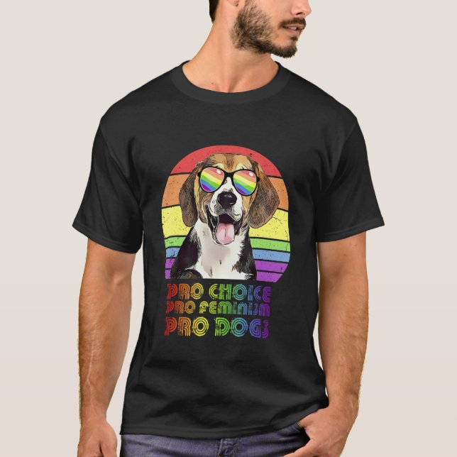 Beagle Pro Choice Pro Feminism Pro Hundar Lgbtq Fe T Shirt (Framsida)