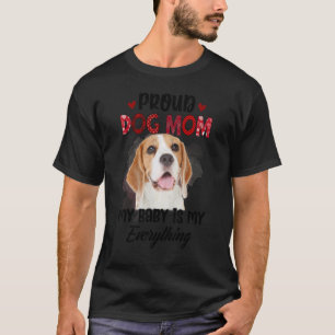 Beagle Proud Hund Mamma hela min Baby är mitt allt T Shirt