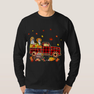 Beagle Pumpkin Lastbil Fall Löv Thanksgiving Hallo T Shirt