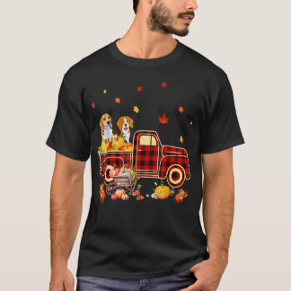 Beagle Pumpkin Lastbil Fall Löv Thanksgiving Hallo T Shirt