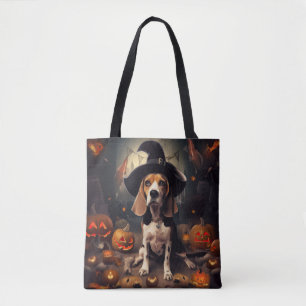 Beagle Pumpkins Halloween Skräckinjagande Tygkasse