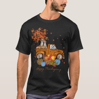 Beagle Pumpkins Lastbil Löv Autumn Fall Thanksgive T Shirt