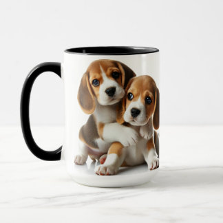 Beagle Puppies! Anpassa Mugg! Mugg
