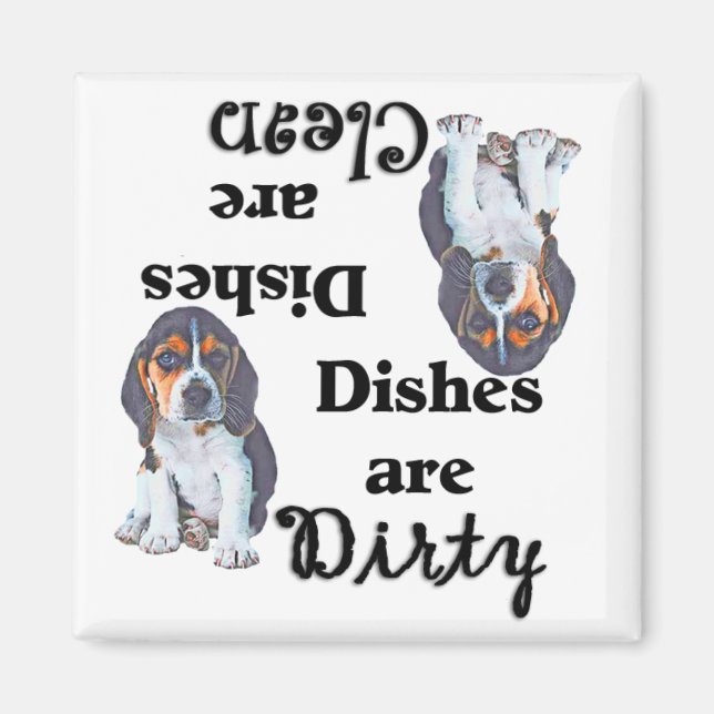 Beagle Puppy Dishwasher Magnet (Framsidan)