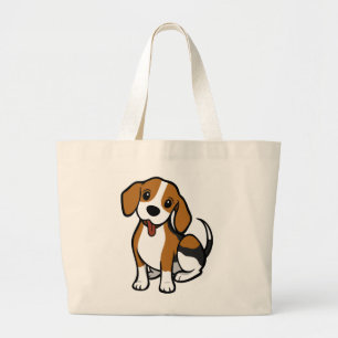 Beagle Puppy Hund Tecknad Kärlek Beagles Jumbo Tygkasse