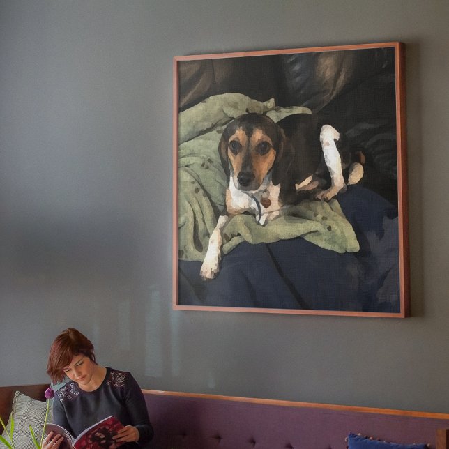 Beagle Puppy Mix Digital Art Poster (Skapare uppladdad)
