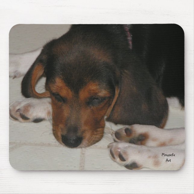 Beagle Puppy Mousepad Musmatta (Framsidan)