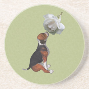 Beagle Puppy Ro Animal Underlägg Sandsten