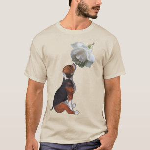 Beagle Puppy Vit ros Cute Hund T Shirt