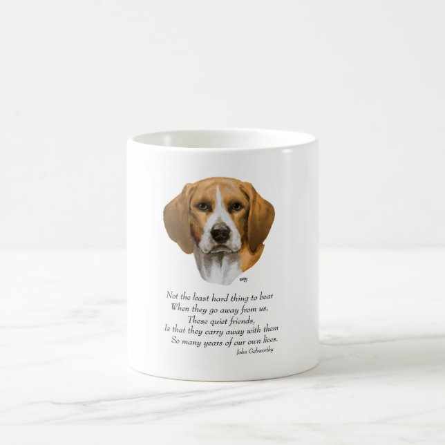 Beagle Rainbow Bridge Kaffemugg (Center)