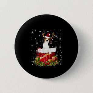 Beagle Reindeer - julgåva Knapp