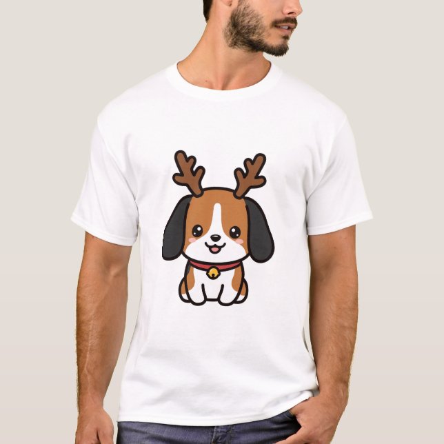 Beagle Ren Jul T Shirt (Framsida)