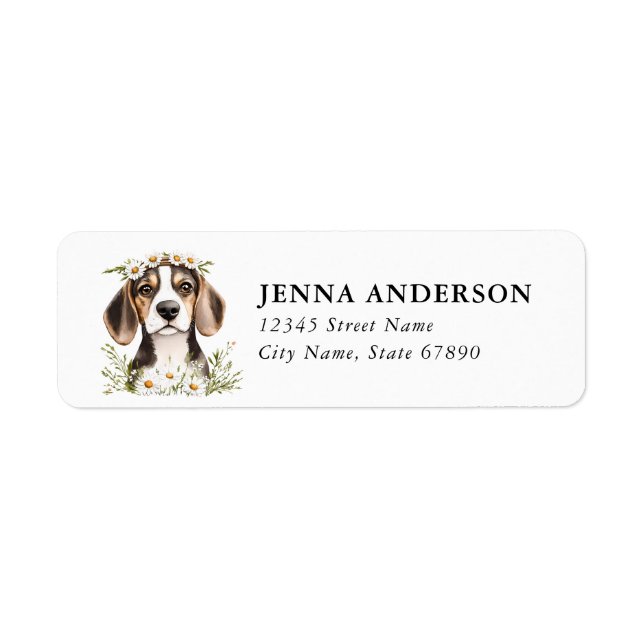 Beagle Returadressetikett Returadress Etikett (Framsidan)