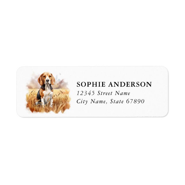 Beagle Returadressetikett Returadress Etikett (Framsidan)