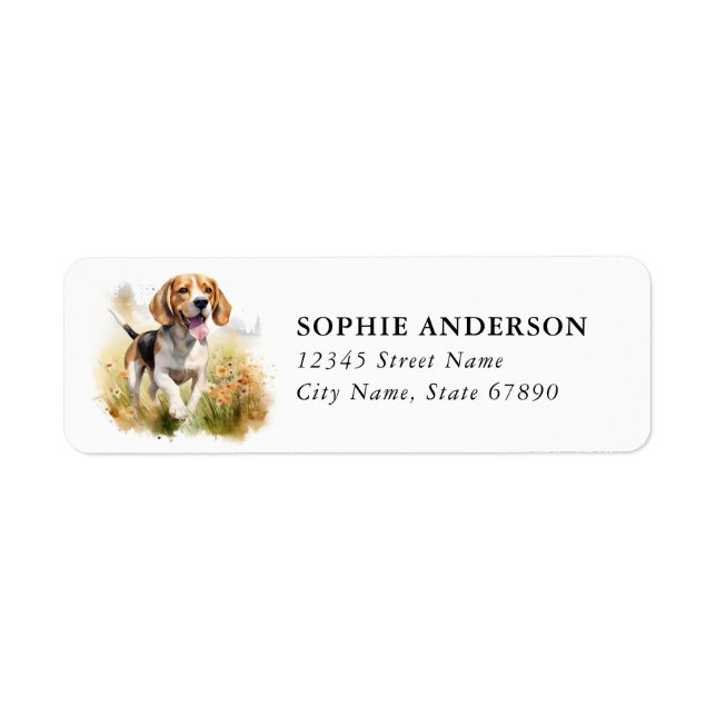 Beagle Returadressetikett Returadress Etikett (Framsidan)
