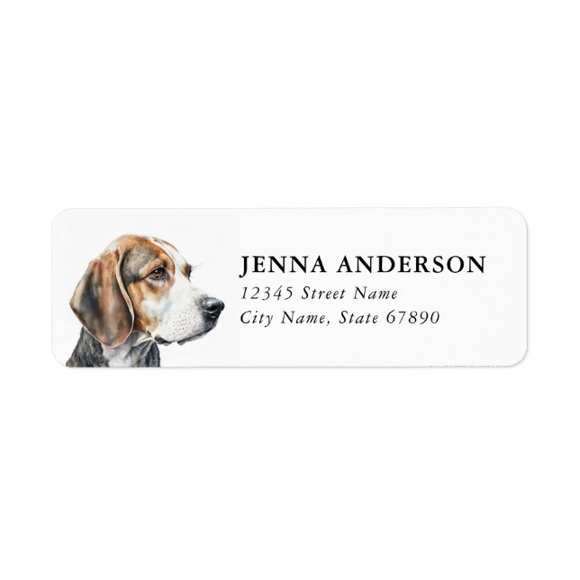 Beagle Returadressetikett Returadress Etikett (Framsidan)
