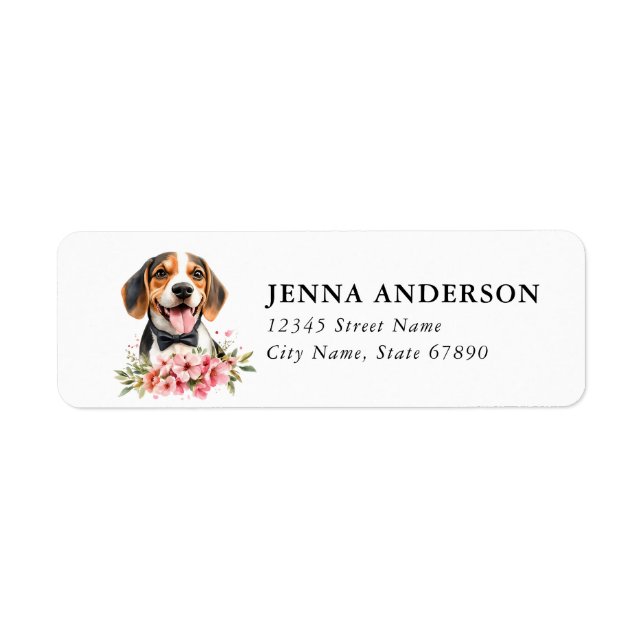 Beagle Returadressetikett Returadress Etikett (Framsidan)
