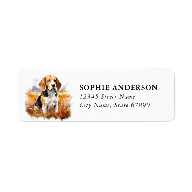 Beagle Returadressetikett Returadress Etikett (Framsidan)