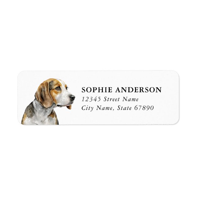 Beagle Returadressetikett Returadress Etikett (Framsidan)