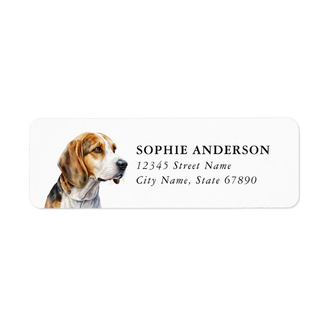 Beagle Returadressetikett Returadress Etikett (Framsidan)