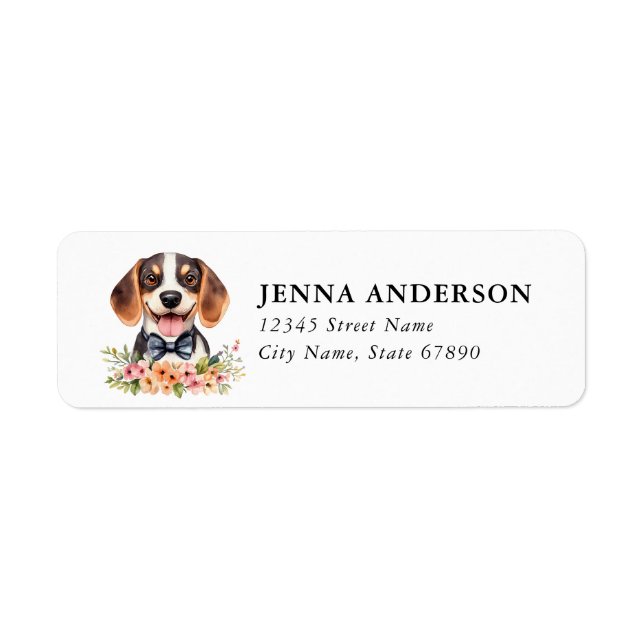 Beagle Returadressetikett Returadress Etikett (Framsidan)