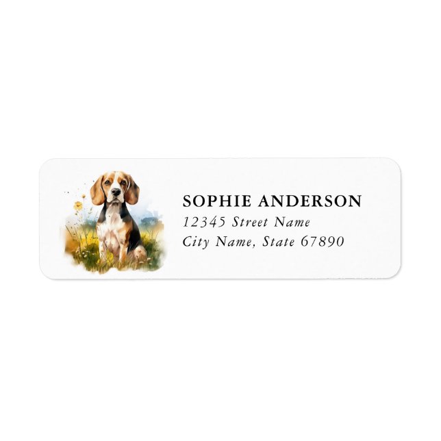Beagle Returadressetikett Returadress Etikett (Framsidan)