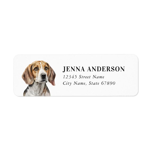 Beagle Returadressetikett Returadress Etikett (Framsidan)