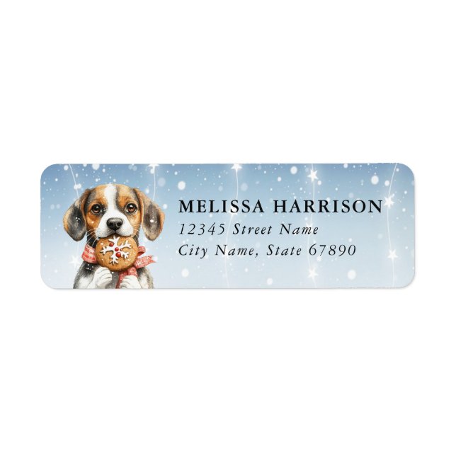 Beagle Returadressetiketter Returadress Etikett (Framsidan)