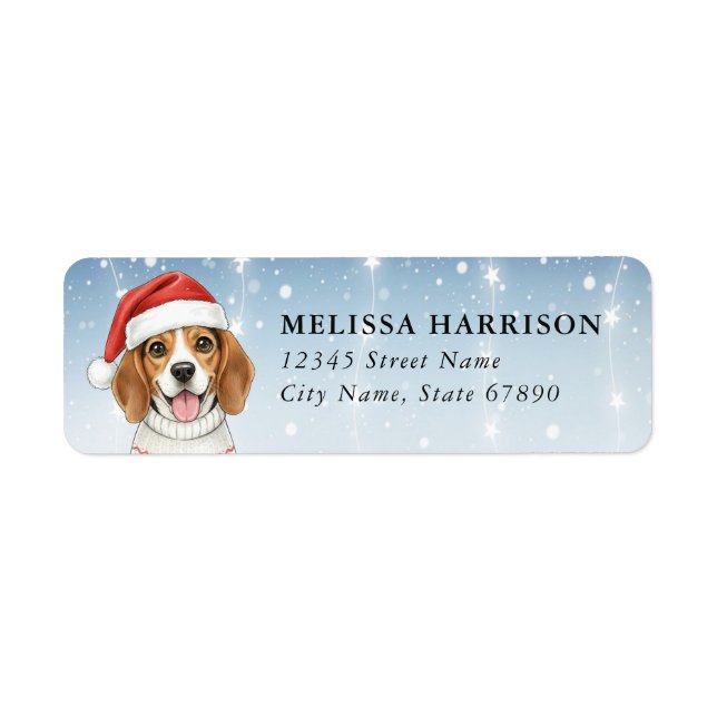 Beagle-returadressetiketter Returadress Etikett (Framsidan)