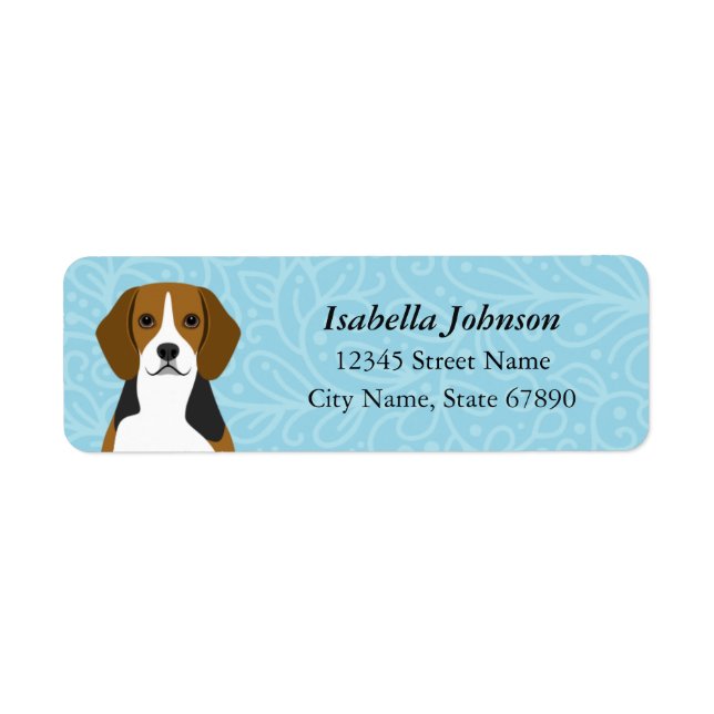 Beagle Returetiketters Returadress Etikett (Framsidan)