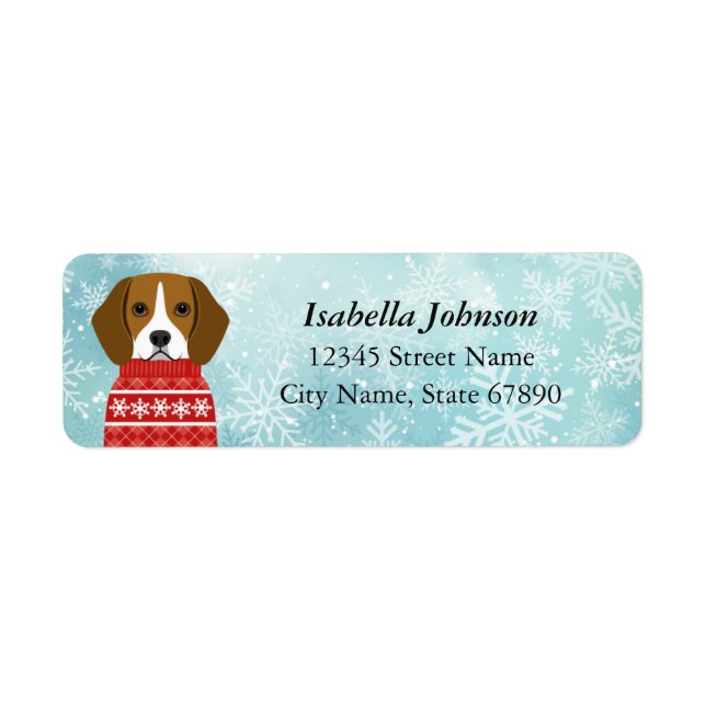 Beagle Returetiketters Returadress Etikett (Framsidan)