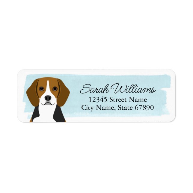 Beagle Returetiketters Returadress Etikett (Framsidan)