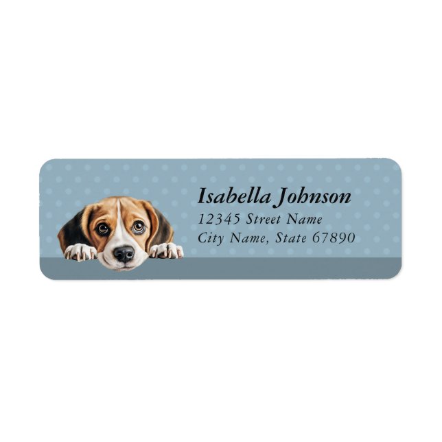 Beagle Returetiketters Returadress Etikett (Framsidan)