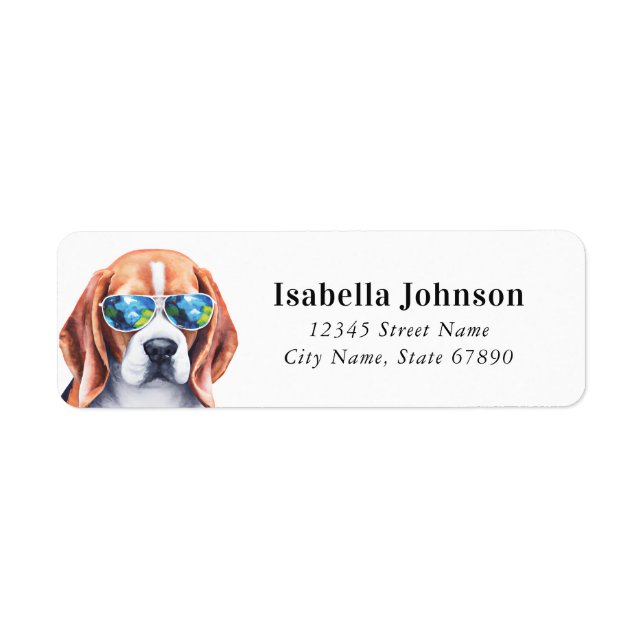 Beagle Returetiketters Returadress Etikett (Framsidan)