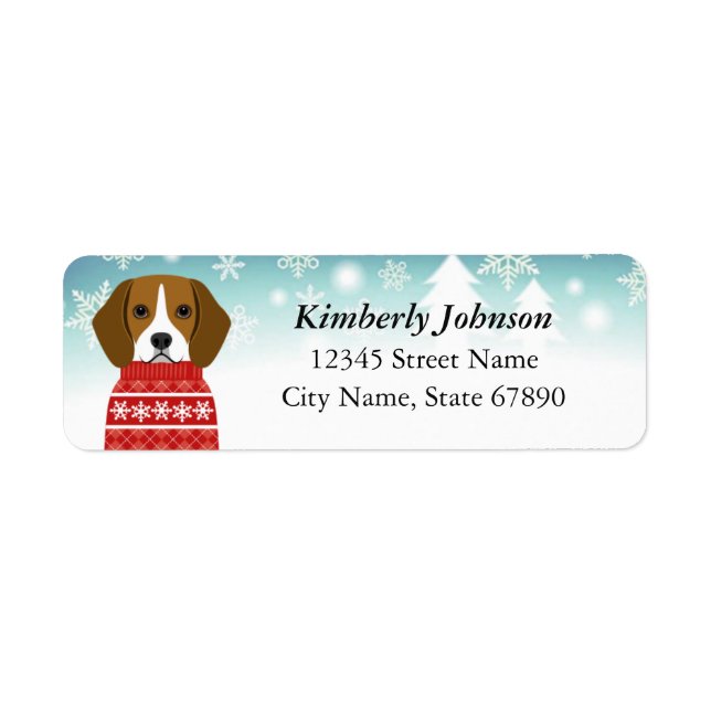 Beagle Returetiketters Returadress Etikett (Framsidan)