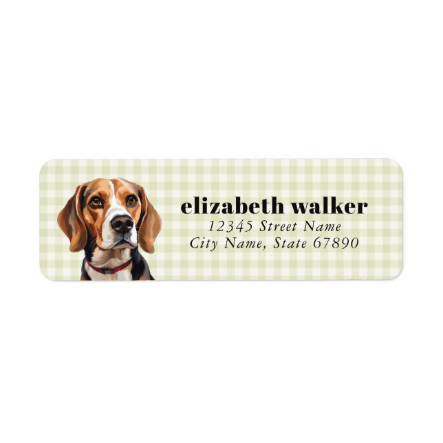 Beagle Returetiketters Returadress Etikett (Framsidan)