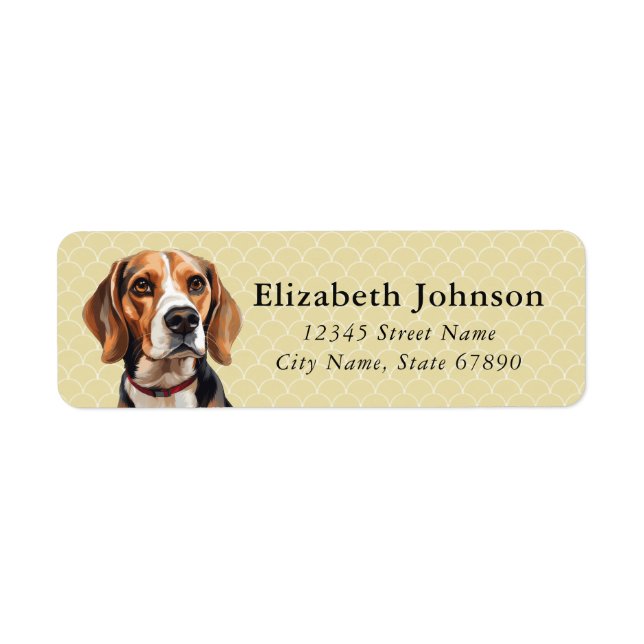 Beagle Returetiketters Returadress Etikett (Framsidan)