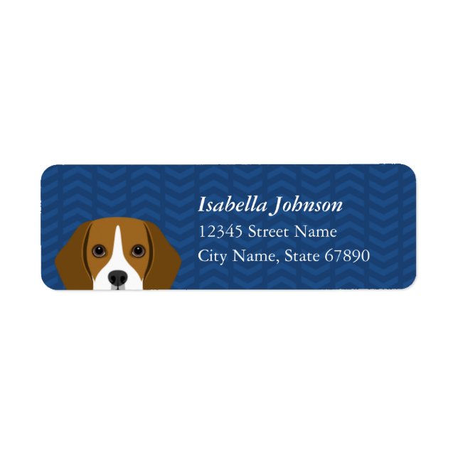 Beagle Returetiketters Returadress Etikett (Framsidan)